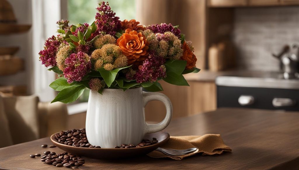 coffee flower vase