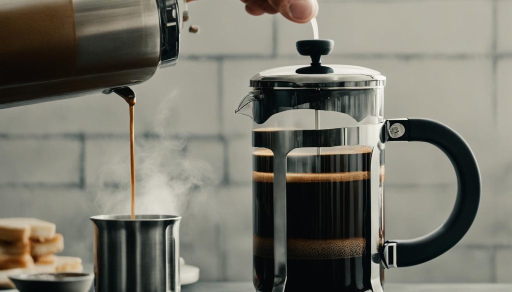 French press brewing French press brewing